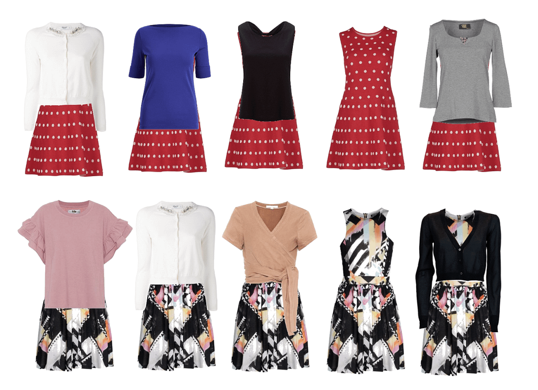 Different ways of layering summer dresses to make them look like skirt-and-top outfits Different ways of layering summer dresses to make them look like skirt-and-top outfits