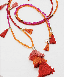 Orange tassel necklace Orange tassel necklace