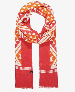 Bright orange and white scarf Bright orange and white scarf