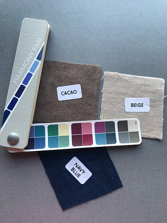 SSu 3 Linen Fox fabric swatches