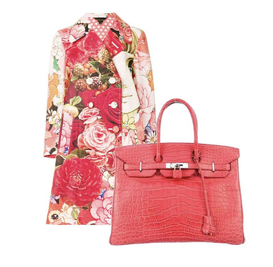 Light Spring coat and handbag Light Spring coat and handbag