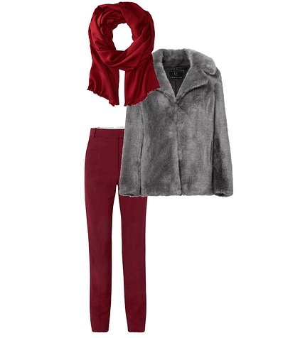 Burgundy and grey Burgundy and grey