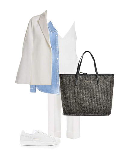 White and denim outfit White and denim outfit