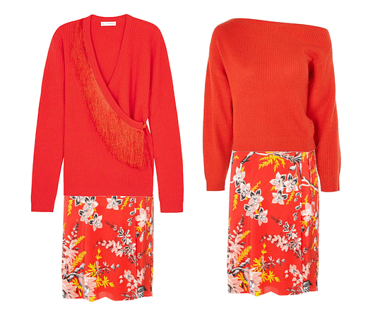 Sweater on top of dress Sweater on top of dress