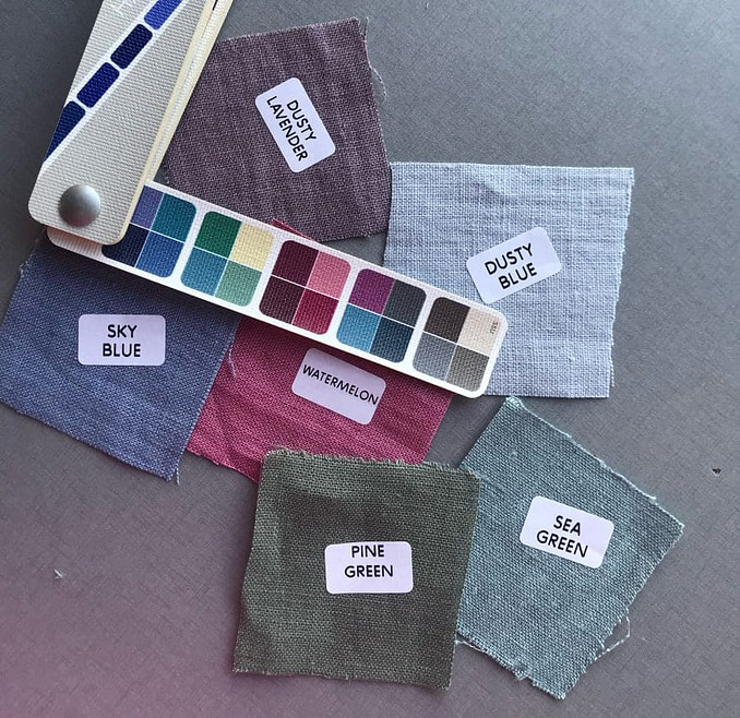 SSu 2 Linen Fox fabric swatches