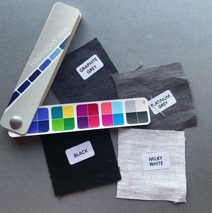 BW 1 Linen Fox fabric swatches