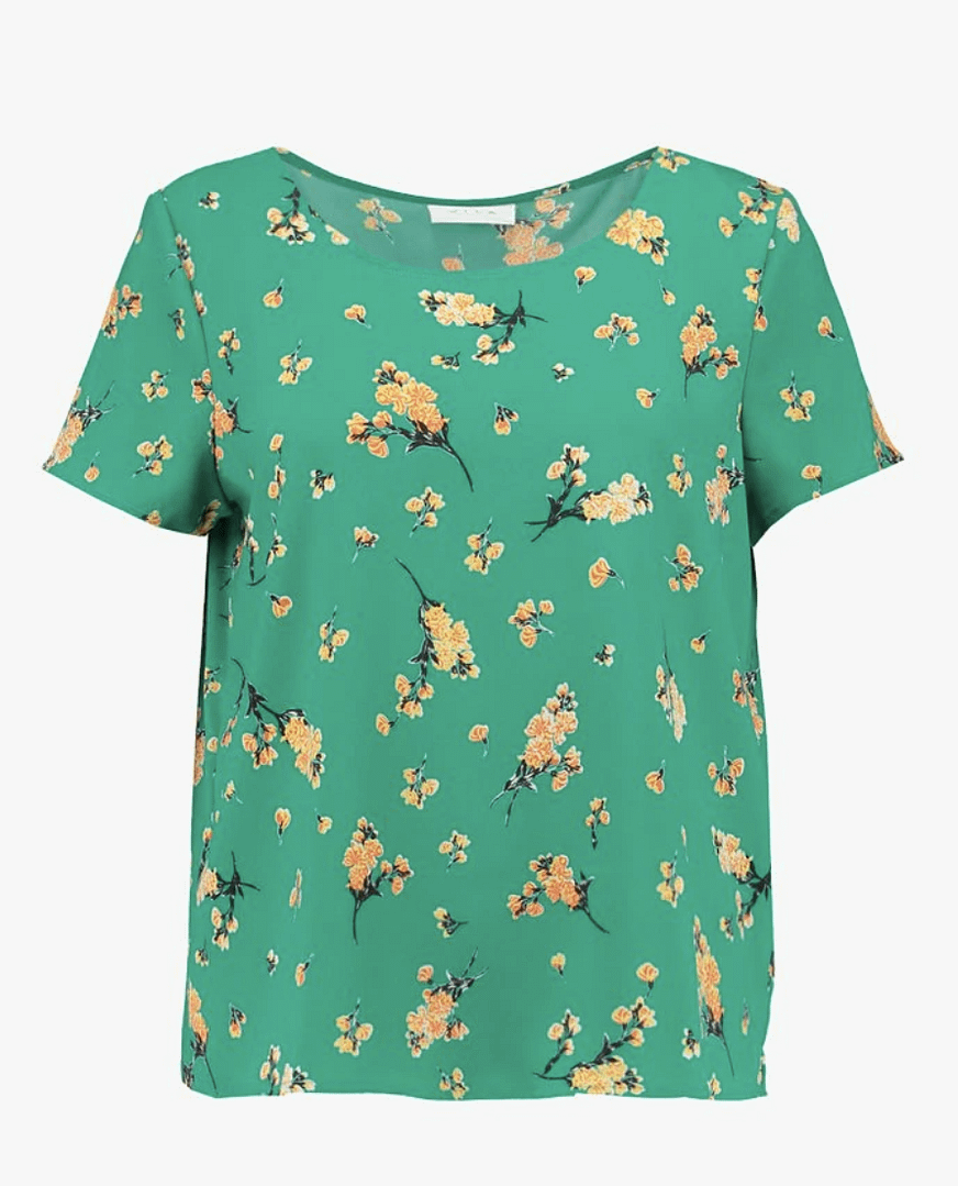 Green floral top Green floral top