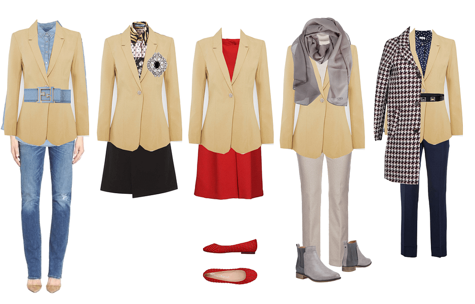 Blazer styled five ways